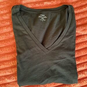 J. Crew Black V-Neck T-Shirt